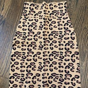 BCBG Cheetah Print Fitted Skirt